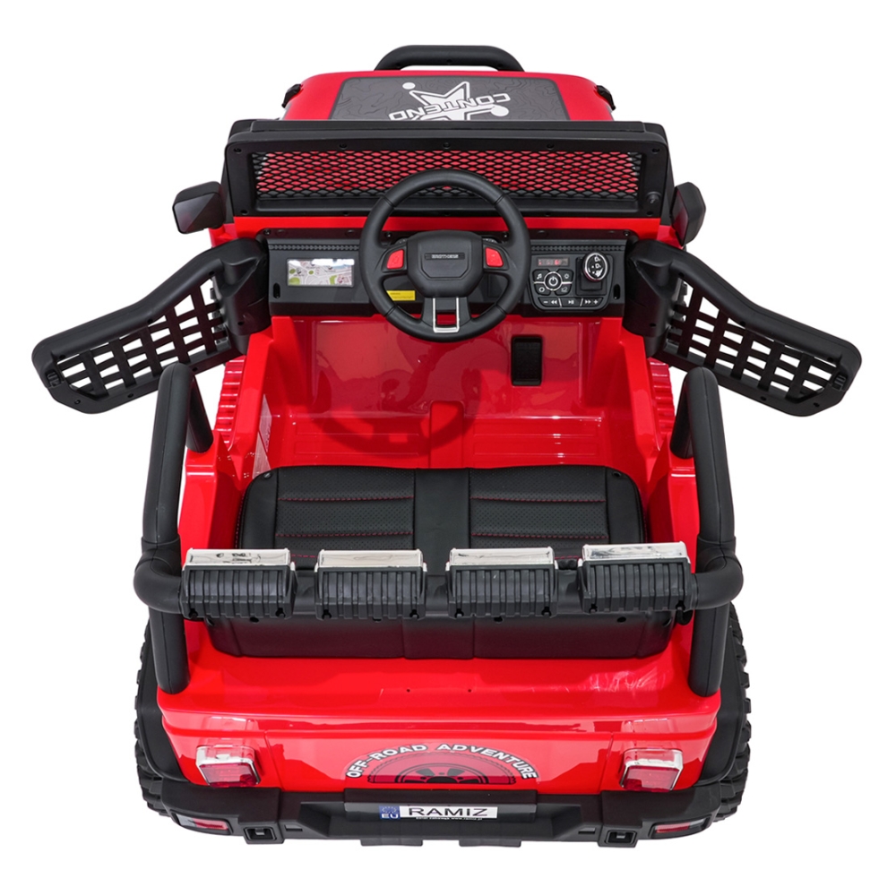Elektromobilis Jeep BEAST 4x4, Red-Elektromobiliai vaikams, Visureigiai-e-vaikas
