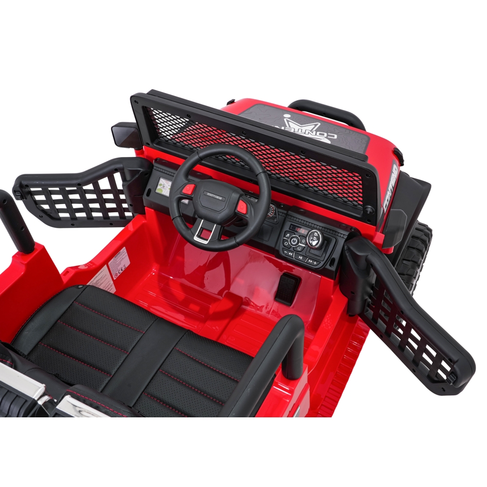 Elektromobilis Jeep BEAST 4x4, Red-Elektromobiliai vaikams, Visureigiai-e-vaikas