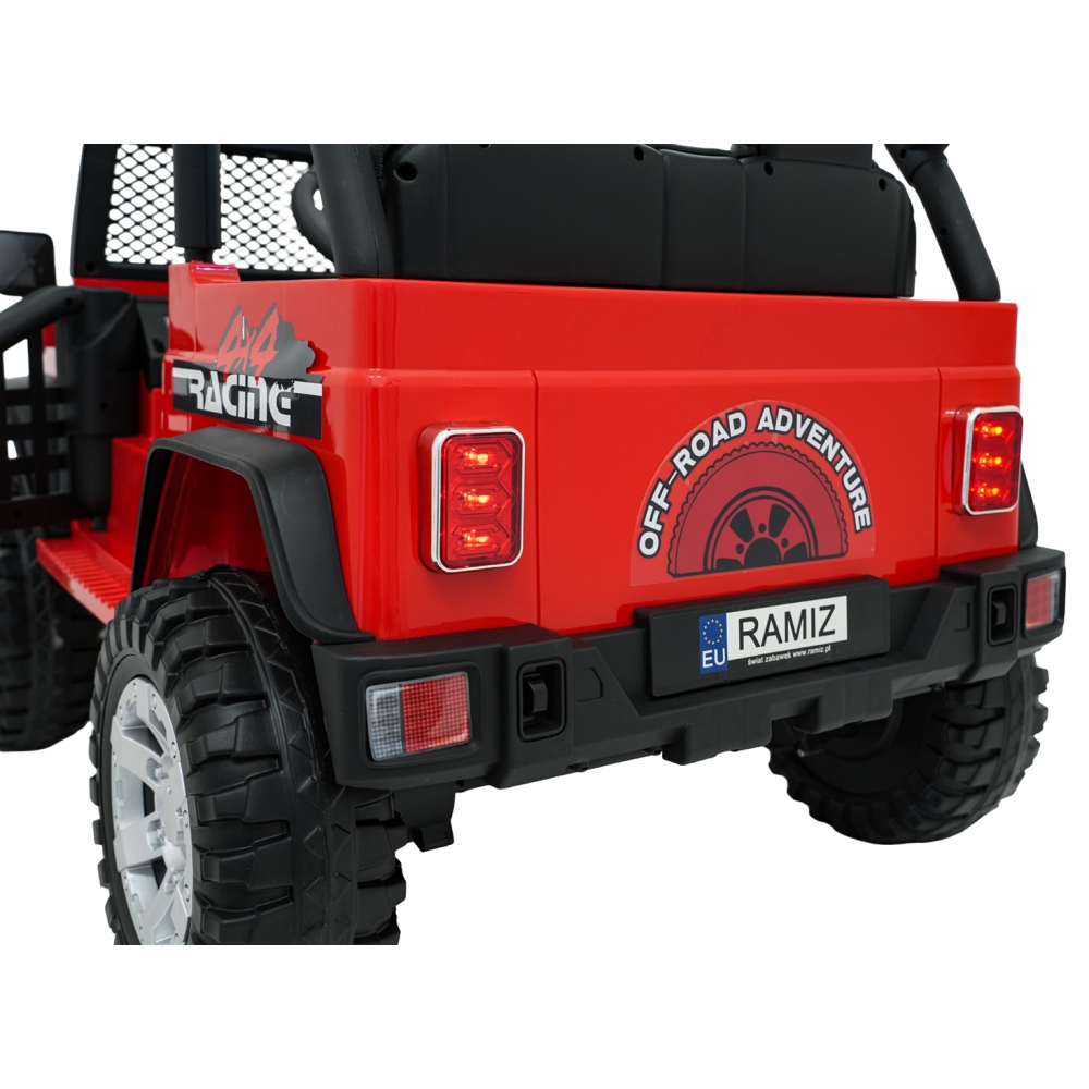 Elektromobilis Jeep BEAST 4x4, Red-Elektromobiliai vaikams, Visureigiai-e-vaikas
