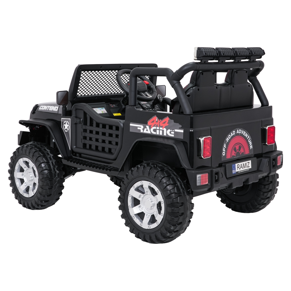Elektromobilis Jeep BEAST 4x4, Black-Elektromobiliai vaikams, Visureigiai-e-vaikas