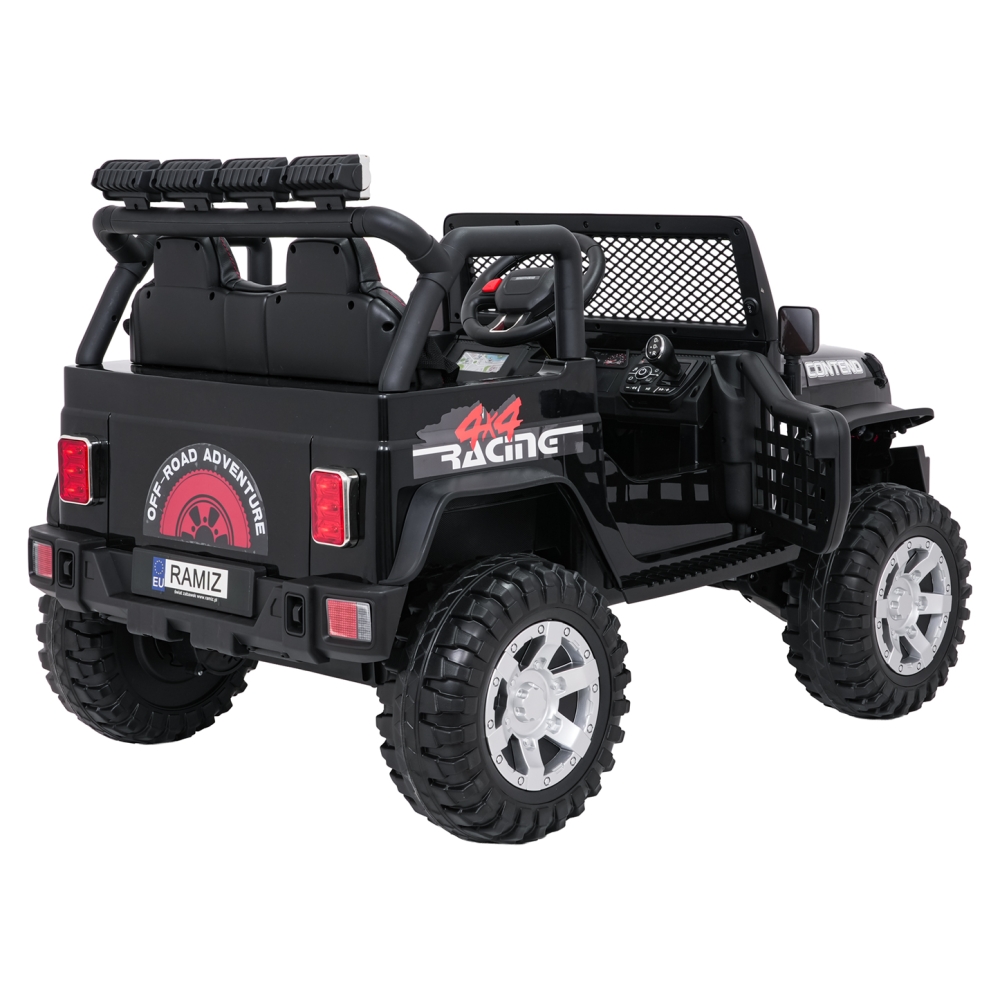 Elektromobilis Jeep BEAST 4x4, Black-Elektromobiliai vaikams, Visureigiai-e-vaikas