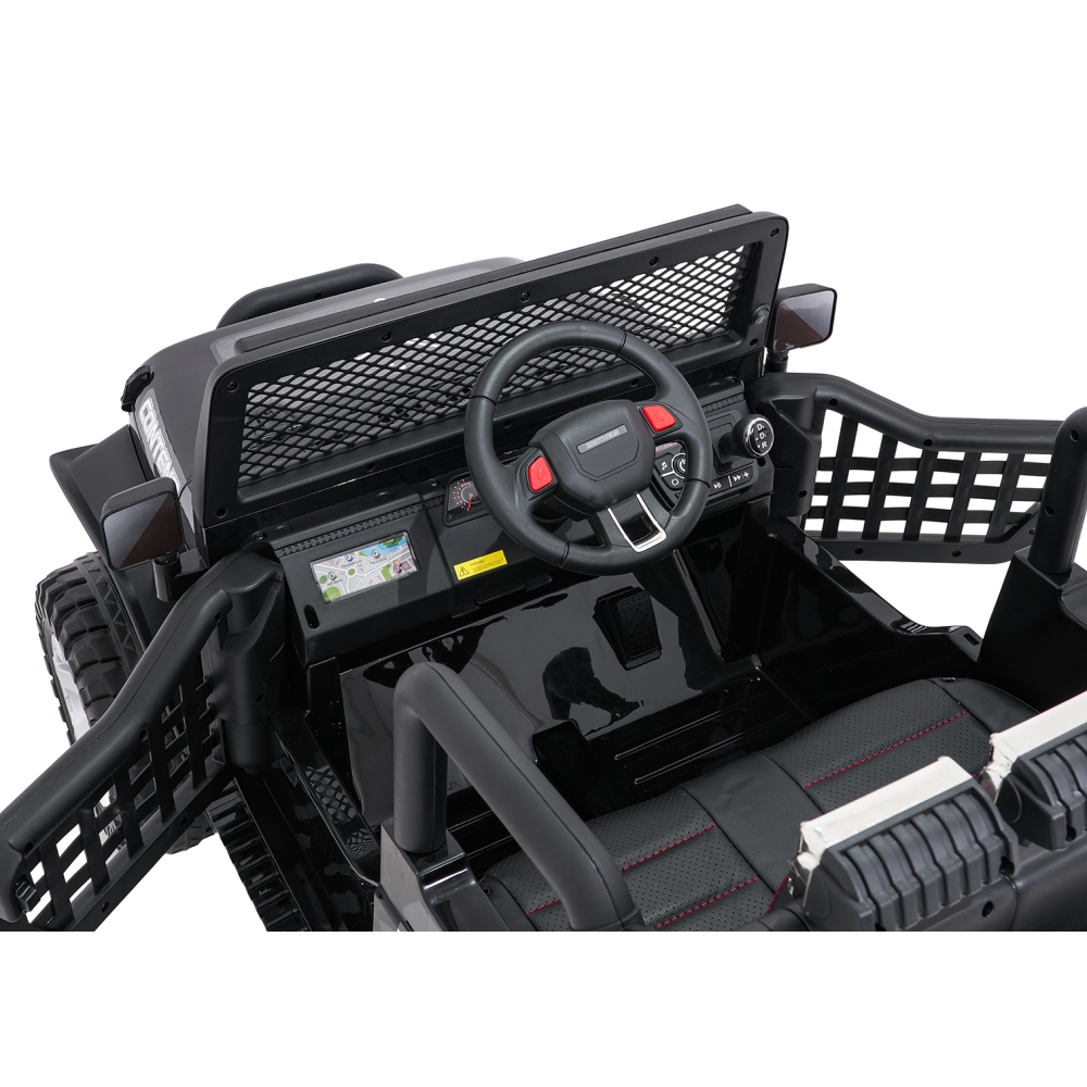 Elektromobilis Jeep BEAST 4x4, Black-Elektromobiliai vaikams, Visureigiai-e-vaikas