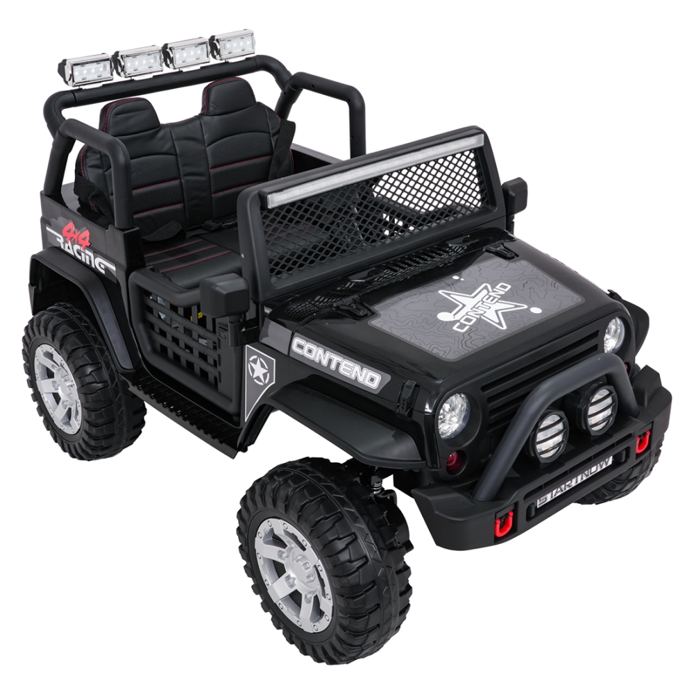 Elektromobilis Jeep BEAST 4x4, Black-Elektromobiliai vaikams, Visureigiai-e-vaikas