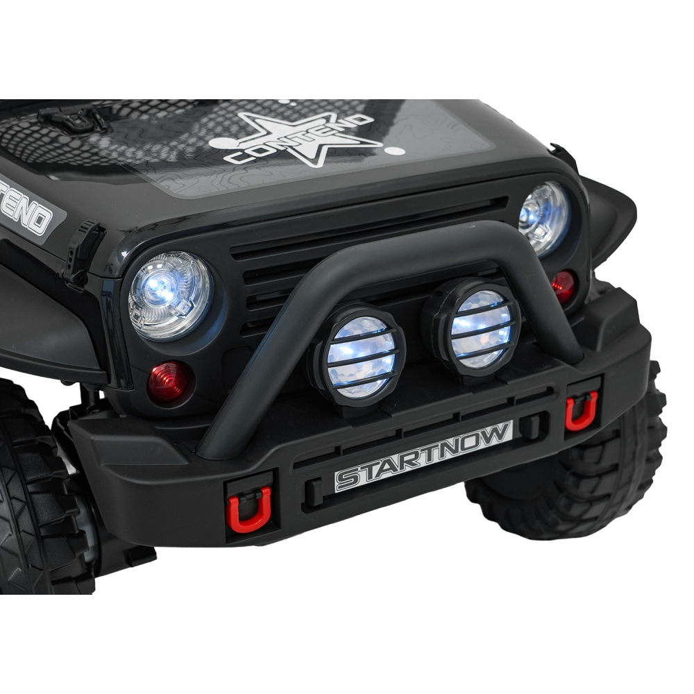 Elektromobilis Jeep BEAST 4x4, Black-Elektromobiliai vaikams, Visureigiai-e-vaikas