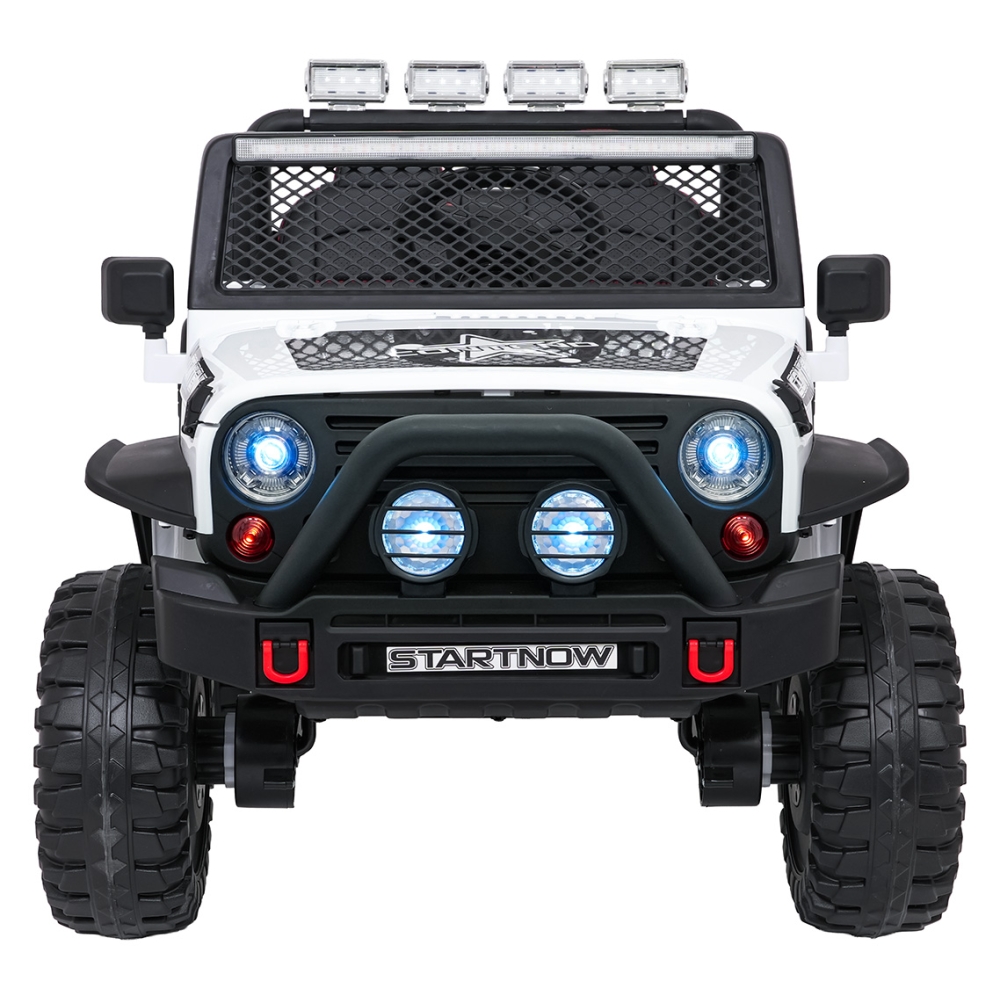 Elektromobilis Jeep BEAST 4x4, White-Elektromobiliai vaikams, Visureigiai-e-vaikas