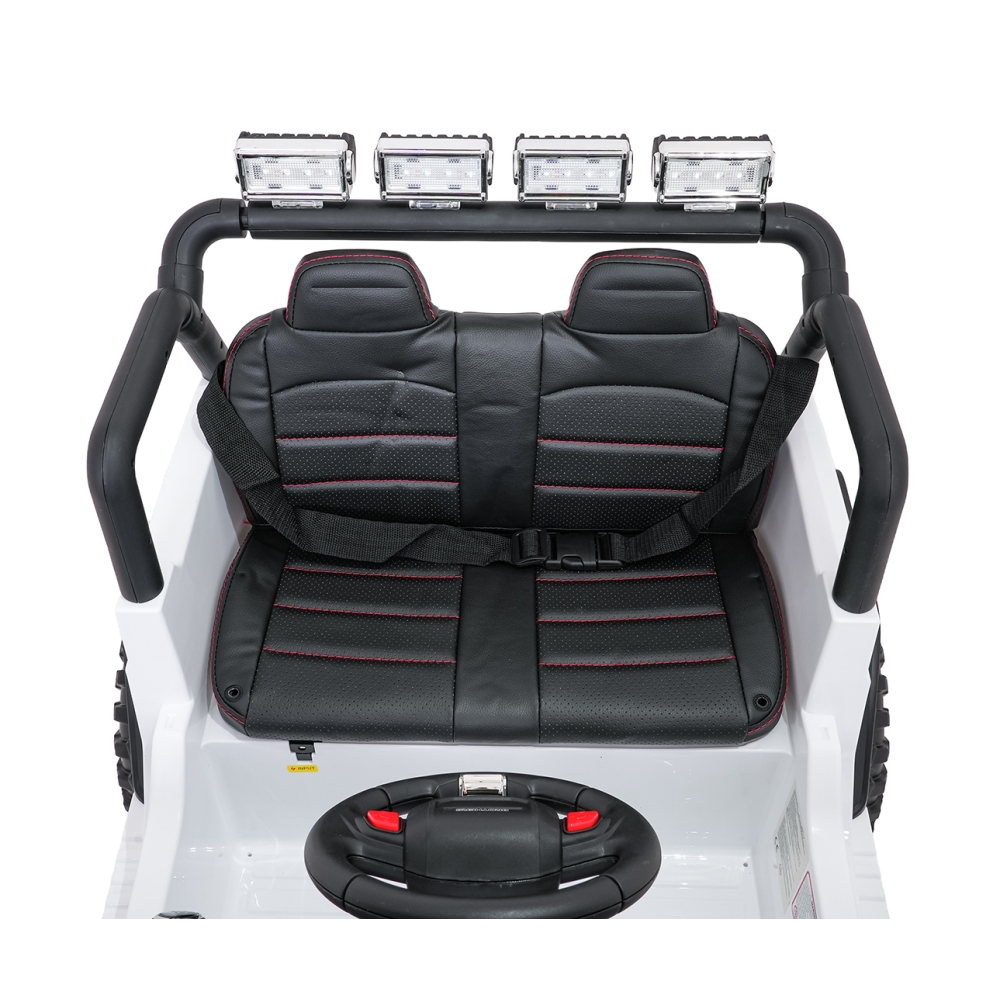 Elektromobilis Jeep BEAST 4x4, White-Elektromobiliai vaikams, Visureigiai-e-vaikas