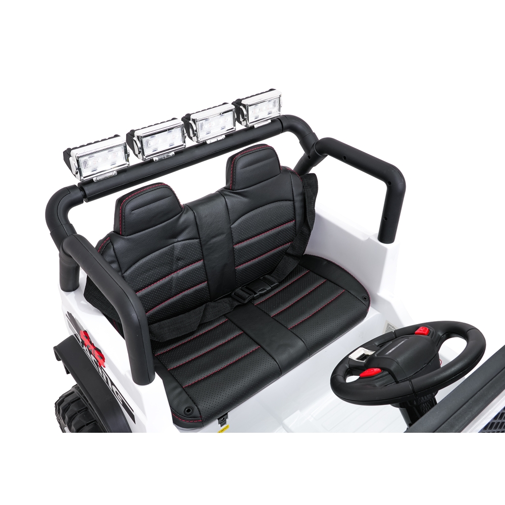 Elektromobilis Jeep BEAST 4x4, White-Elektromobiliai vaikams, Visureigiai-e-vaikas