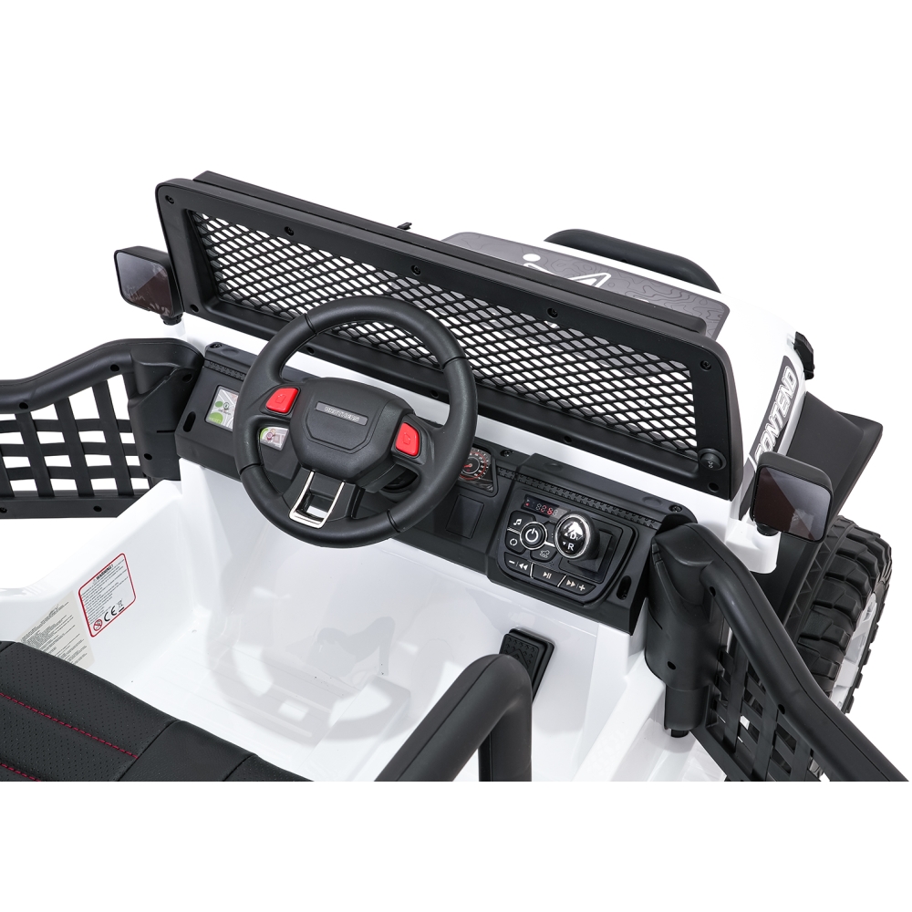 Elektromobilis Jeep BEAST 4x4, White-Elektromobiliai vaikams, Visureigiai-e-vaikas