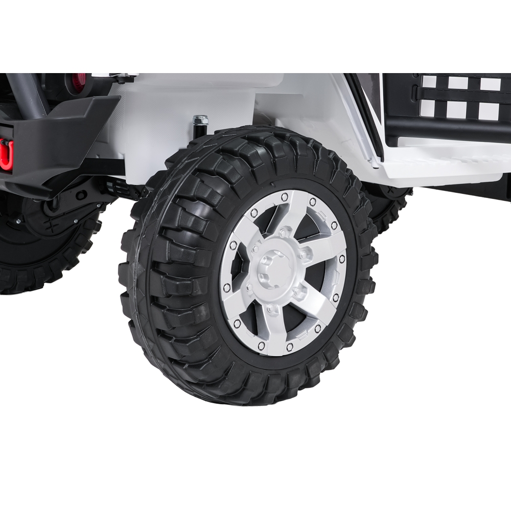Elektromobilis Jeep BEAST 4x4, White-Elektromobiliai vaikams, Visureigiai-e-vaikas