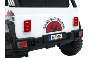 Elektromobilis Jeep BEAST 4x4, White-Elektromobiliai vaikams, Visureigiai-e-vaikas