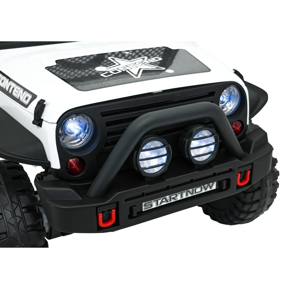 Elektromobilis Jeep BEAST 4x4, White-Elektromobiliai vaikams, Visureigiai-e-vaikas