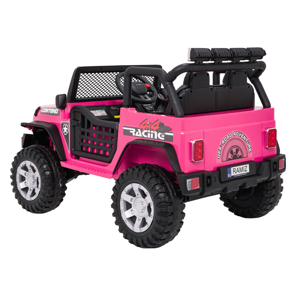 Elektromobilis Jeep BEAST 4x4, Pink-Elektromobiliai vaikams, Visureigiai-e-vaikas