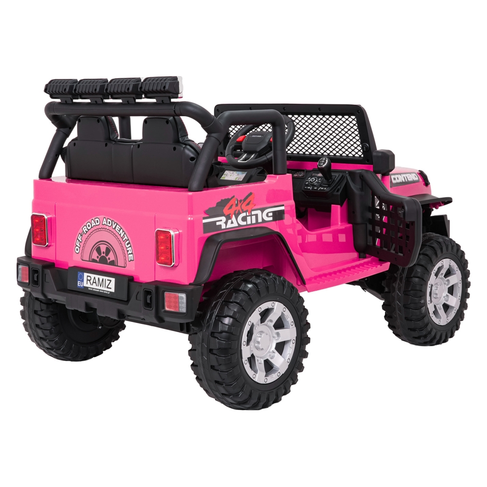 Elektromobilis Jeep BEAST 4x4, Pink-Elektromobiliai vaikams, Visureigiai-e-vaikas