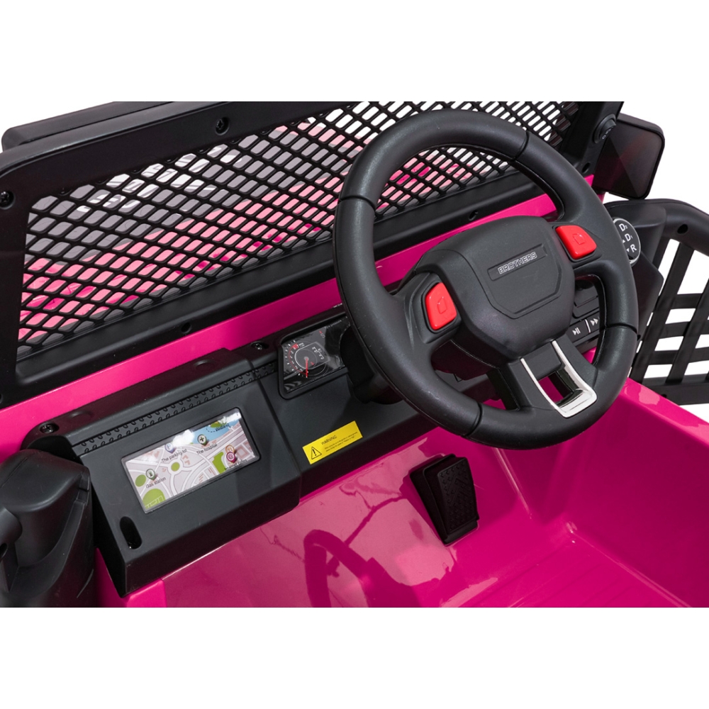 Elektromobilis Jeep BEAST 4x4, Pink-Elektromobiliai vaikams, Visureigiai-e-vaikas