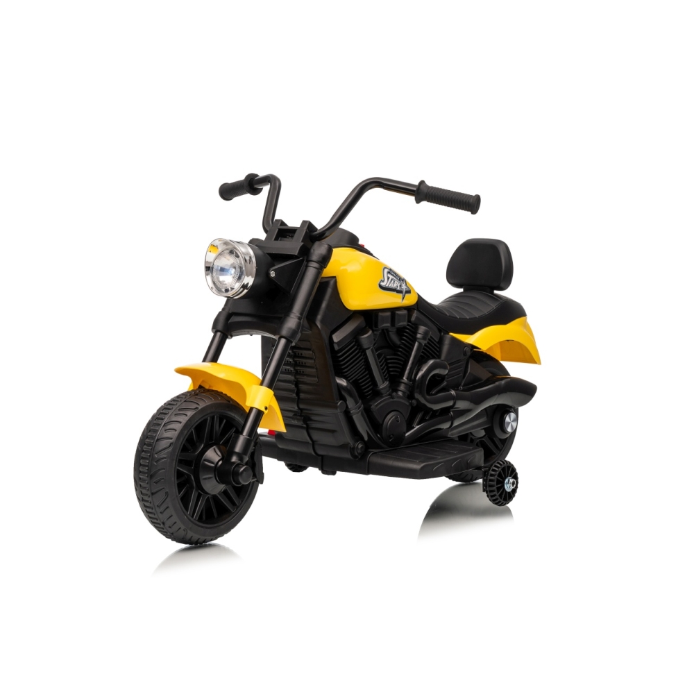 Elektrinis motociklas Motor STAR, Yellow-Elektromobiliai vaikams, Motociklai-e-vaikas