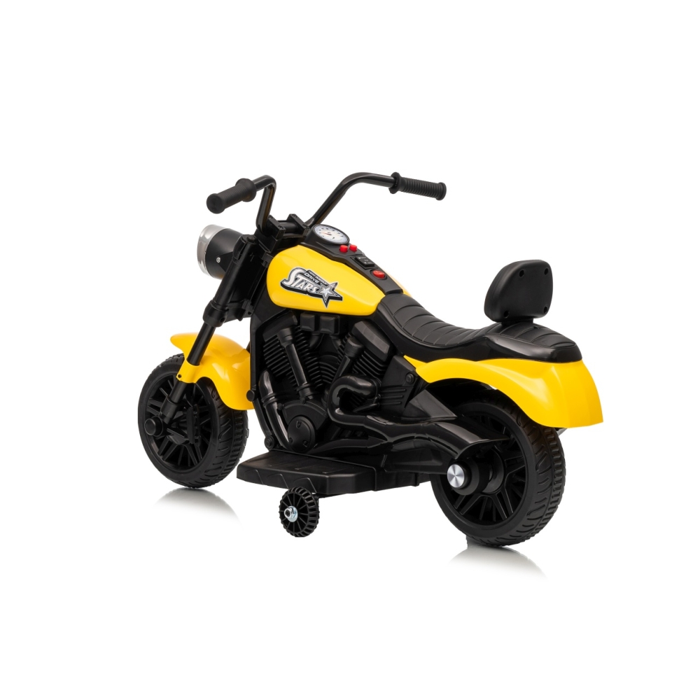 Elektrinis motociklas Motor STAR, Yellow-Elektromobiliai vaikams, Motociklai-e-vaikas