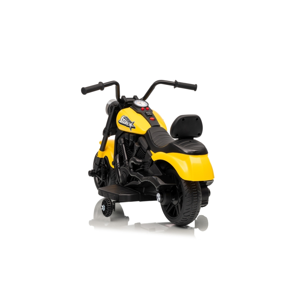 Elektrinis motociklas Motor STAR, Yellow-Elektromobiliai vaikams, Motociklai-e-vaikas