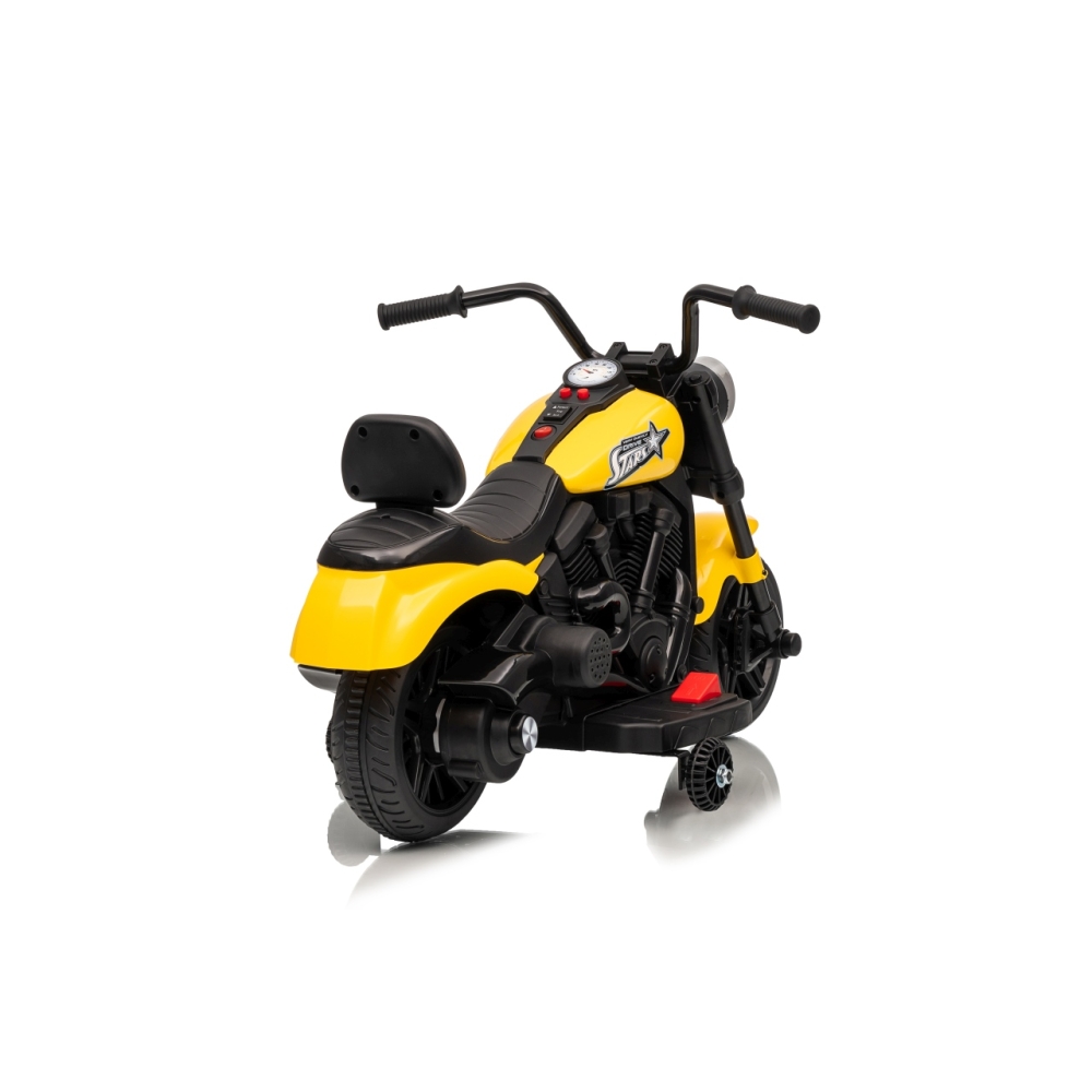 Elektrinis motociklas Motor STAR, Yellow-Elektromobiliai vaikams, Motociklai-e-vaikas