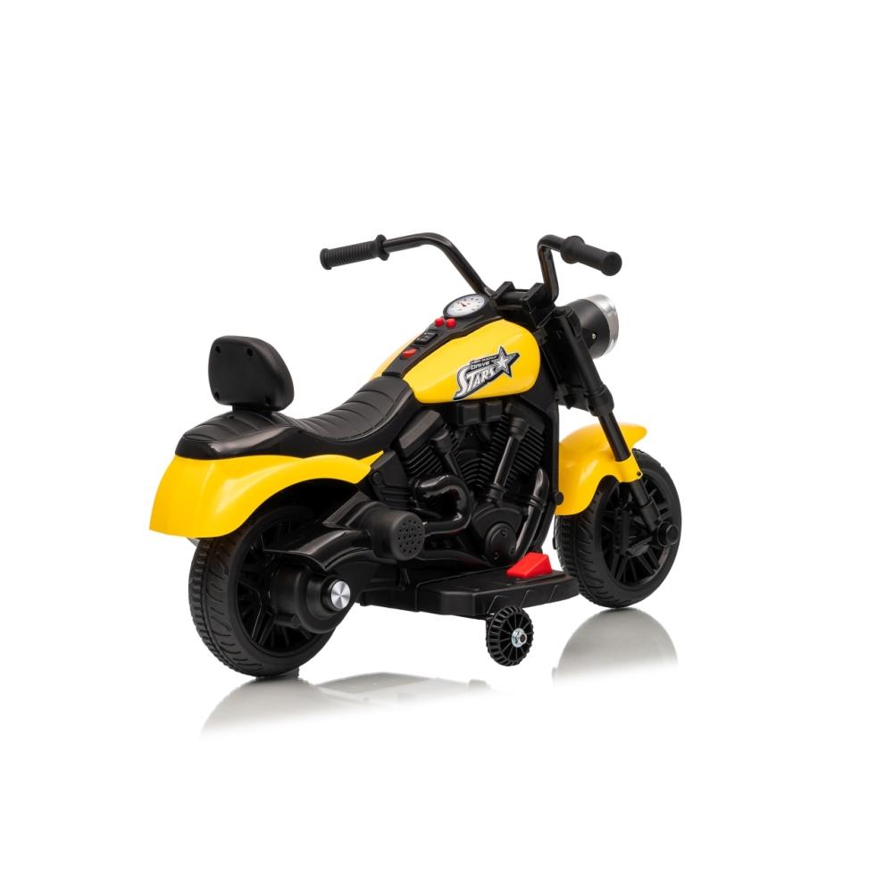 Elektrinis motociklas Motor STAR, Yellow-Elektromobiliai vaikams, Motociklai-e-vaikas