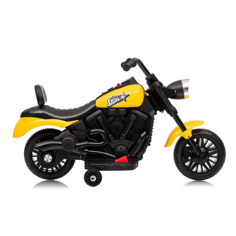 Elektrinis motociklas Motor STAR, Yellow-Elektromobiliai vaikams, Motociklai-e-vaikas