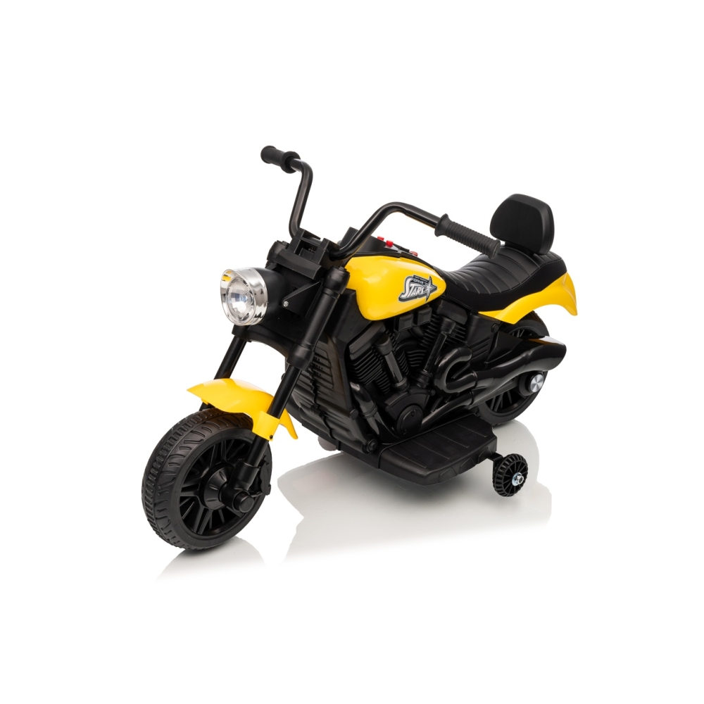 Elektrinis motociklas Motor STAR, Yellow-Elektromobiliai vaikams, Motociklai-e-vaikas