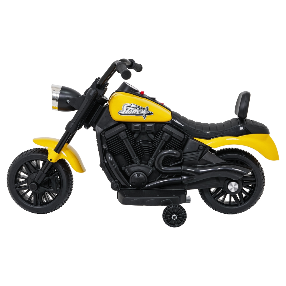 Elektrinis motociklas Motor STAR, Yellow-Elektromobiliai vaikams, Motociklai-e-vaikas