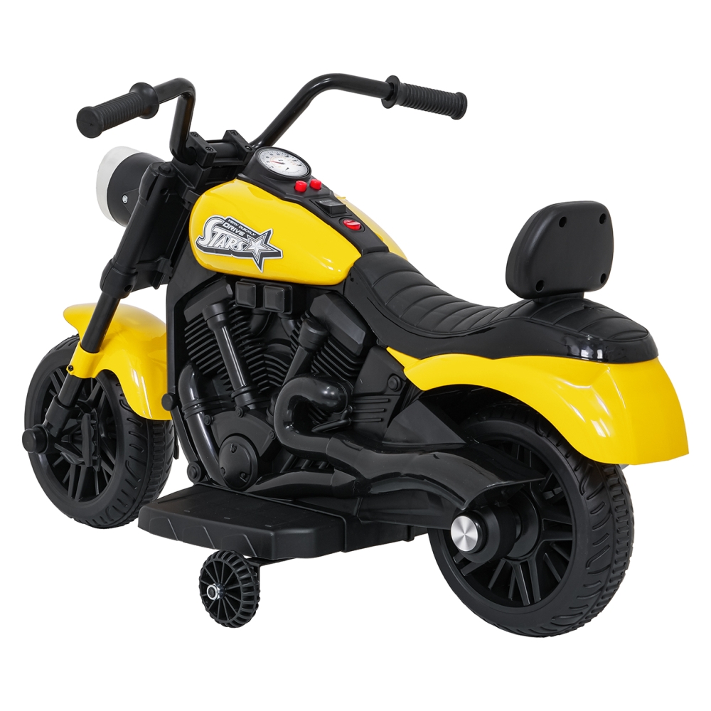 Elektrinis motociklas Motor STAR, Yellow-Elektromobiliai vaikams, Motociklai-e-vaikas