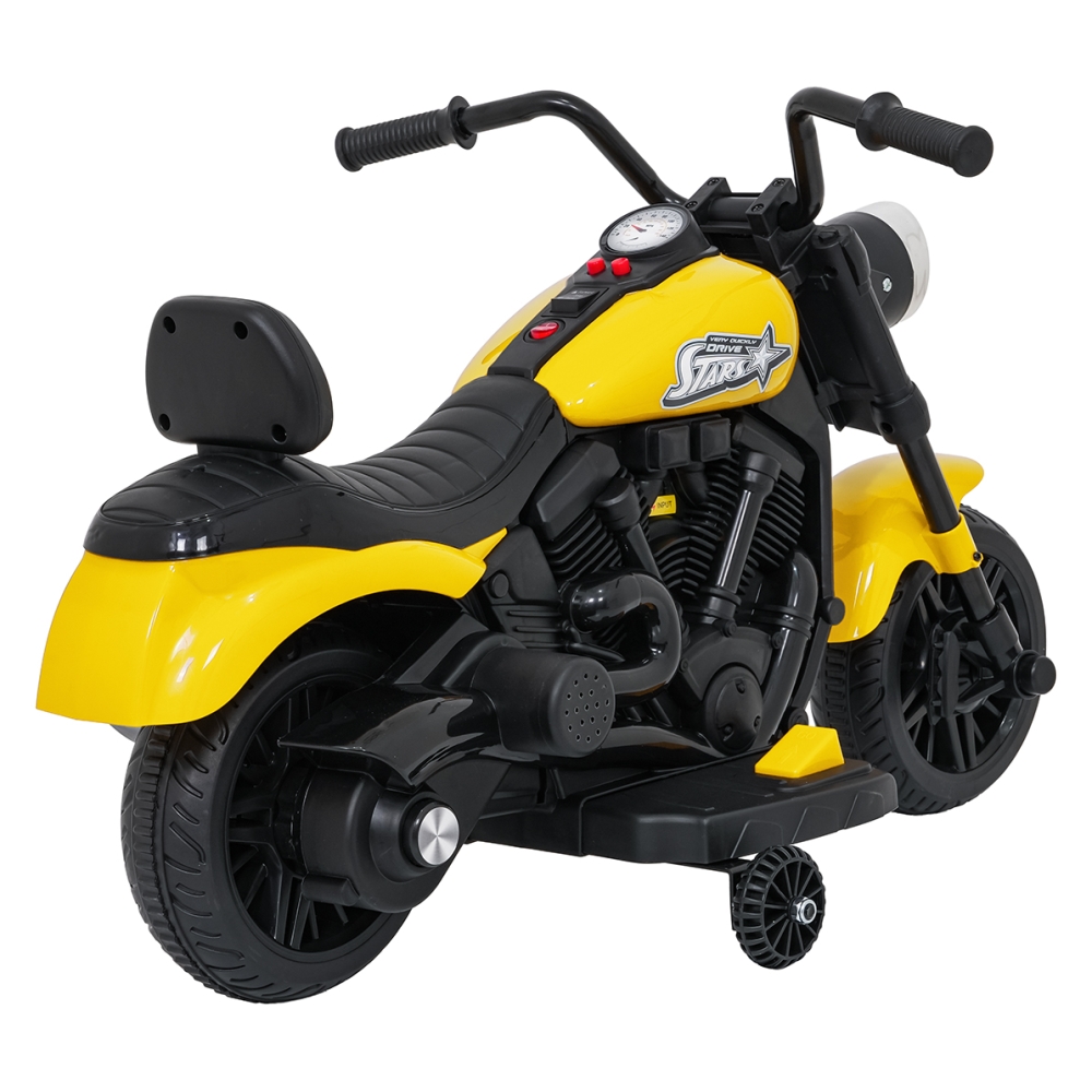 Elektrinis motociklas Motor STAR, Yellow-Elektromobiliai vaikams, Motociklai-e-vaikas