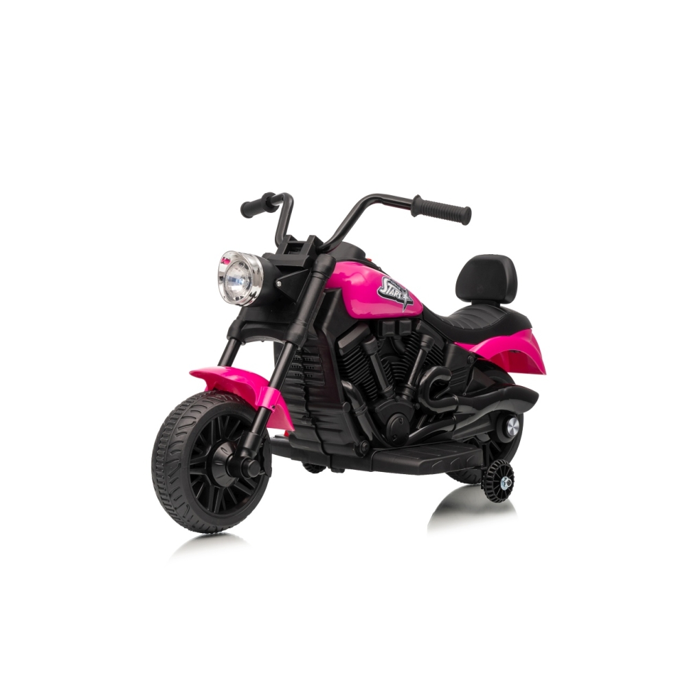 Elektrinis motociklas Motor STAR, Pink-Elektromobiliai vaikams, Motociklai-e-vaikas