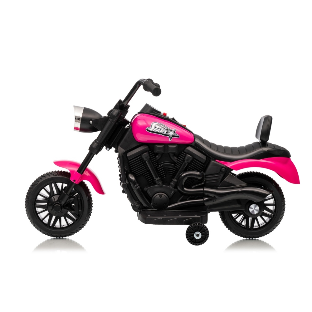 Elektrinis motociklas Motor STAR, Pink-Elektromobiliai vaikams, Motociklai-e-vaikas