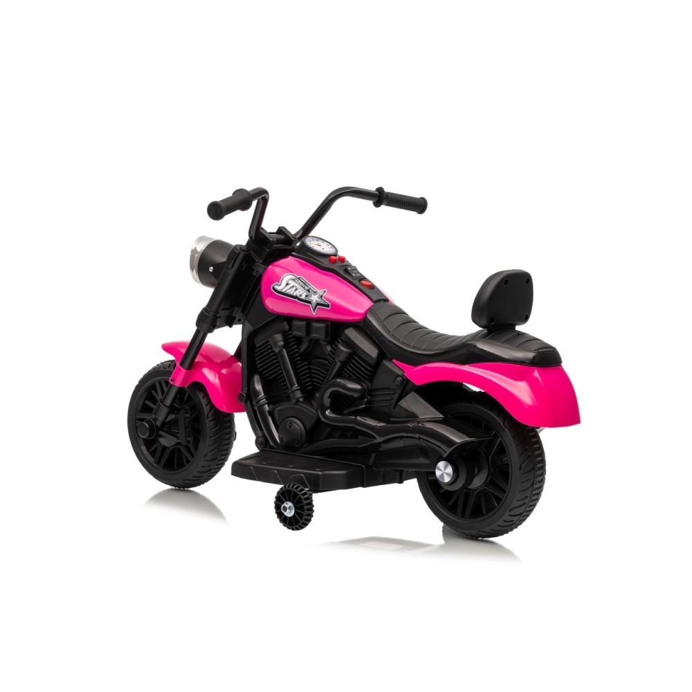 Elektrinis motociklas Motor STAR, Pink-Elektromobiliai vaikams, Motociklai-e-vaikas