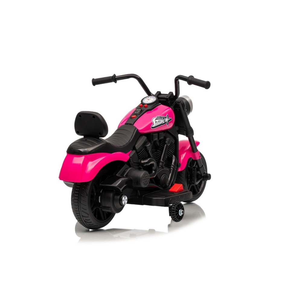 Elektrinis motociklas Motor STAR, Pink-Elektromobiliai vaikams, Motociklai-e-vaikas