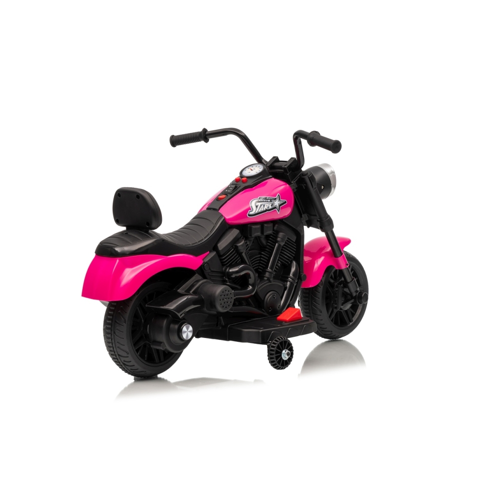 Elektrinis motociklas Motor STAR, Pink-Elektromobiliai vaikams, Motociklai-e-vaikas