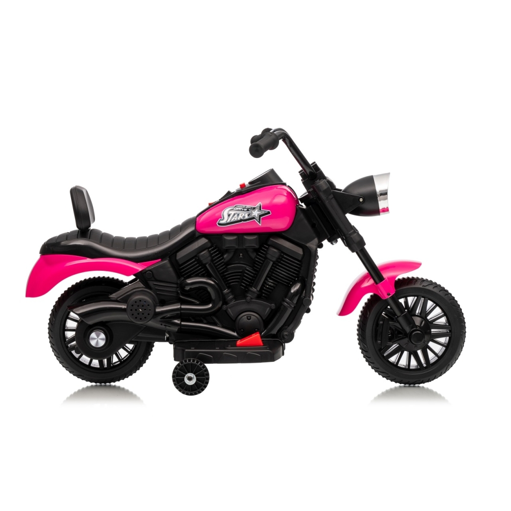 Elektrinis motociklas Motor STAR, Pink-Elektromobiliai vaikams, Motociklai-e-vaikas