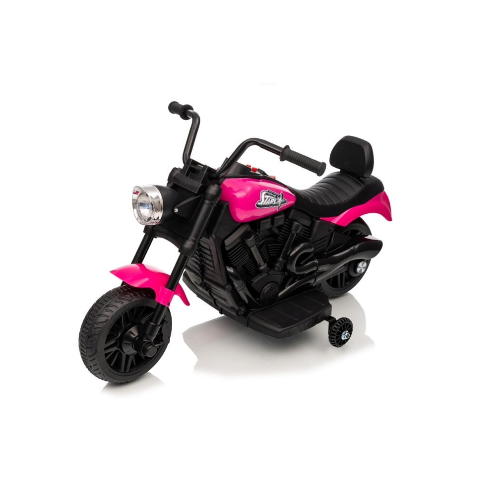 Elektrinis motociklas Motor STAR, Pink-Elektromobiliai vaikams, Motociklai-e-vaikas