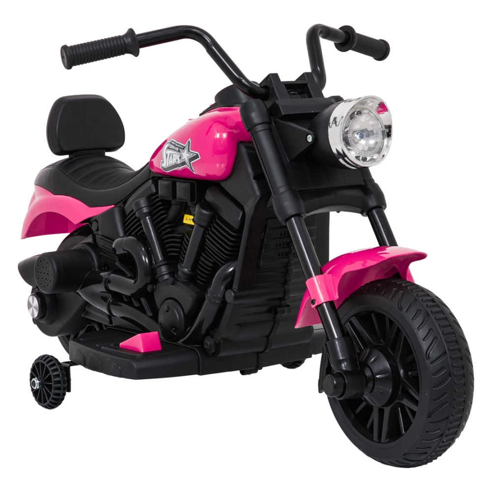 Elektrinis motociklas Motor STAR, Pink-Elektromobiliai vaikams, Motociklai-e-vaikas