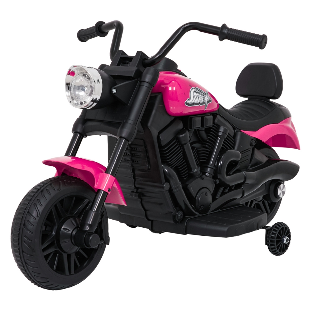 Elektrinis motociklas Motor STAR, Pink-Elektromobiliai vaikams, Motociklai-e-vaikas