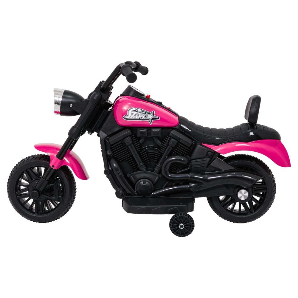 Elektrinis motociklas Motor STAR, Pink-Elektromobiliai vaikams, Motociklai-e-vaikas