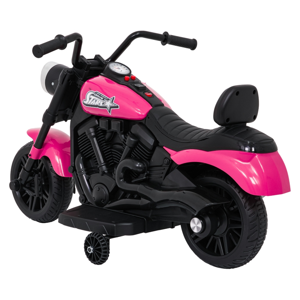Elektrinis motociklas Motor STAR, Pink-Elektromobiliai vaikams, Motociklai-e-vaikas