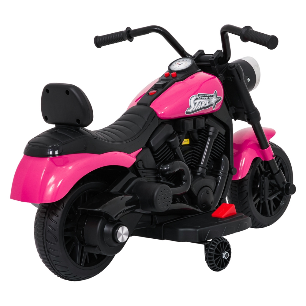 Elektrinis motociklas Motor STAR, Pink-Elektromobiliai vaikams, Motociklai-e-vaikas