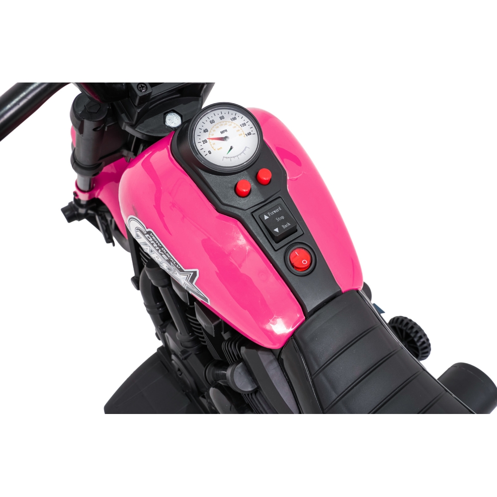 Elektrinis motociklas Motor STAR, Pink-Elektromobiliai vaikams, Motociklai-e-vaikas