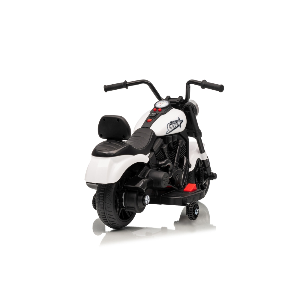 Elektrinis motociklas Motor STAR, White-Elektromobiliai vaikams, Motociklai-e-vaikas