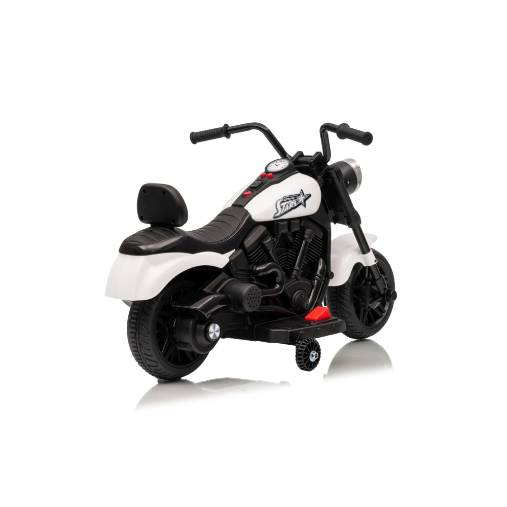 Elektrinis motociklas Motor STAR, White-Elektromobiliai vaikams, Motociklai-e-vaikas