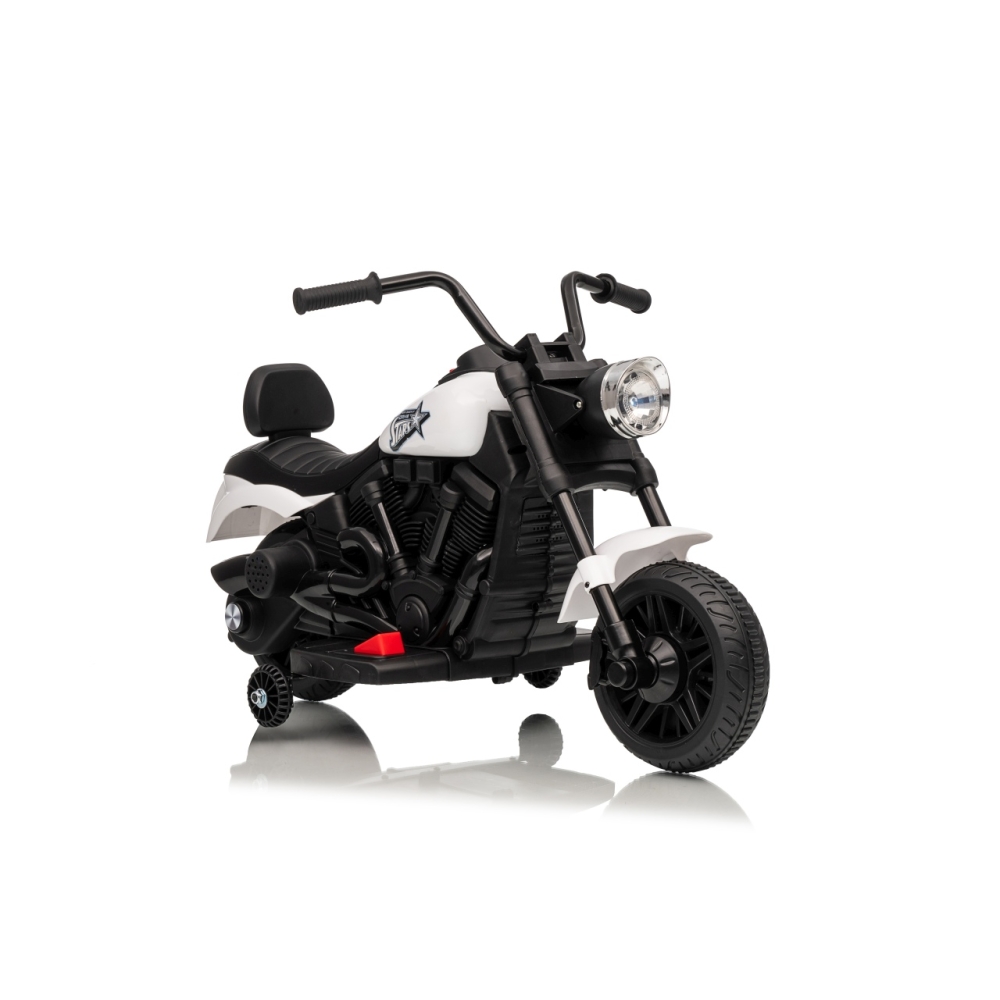 Elektrinis motociklas Motor STAR, White-Elektromobiliai vaikams, Motociklai-e-vaikas