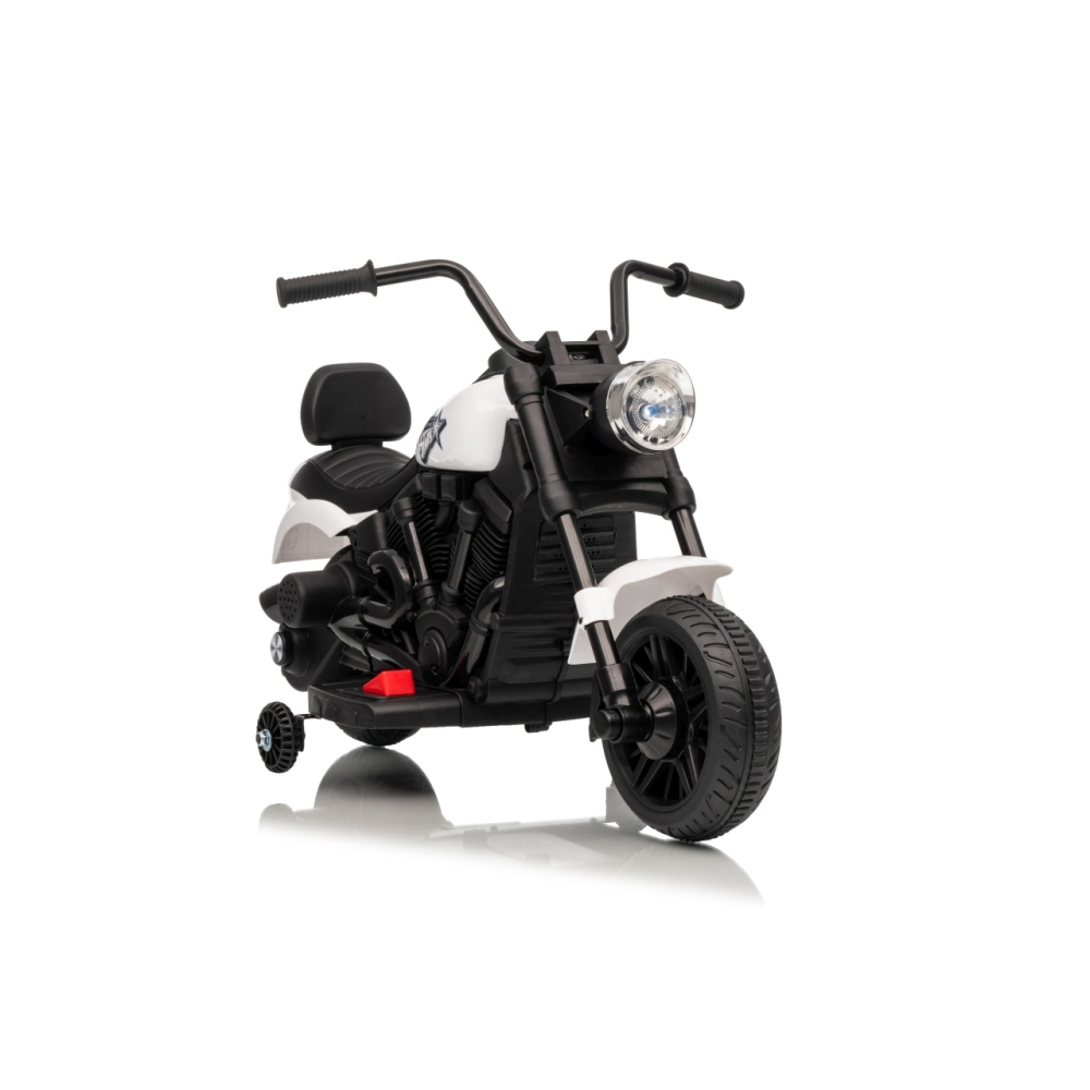 Elektrinis motociklas Motor STAR, White-Elektromobiliai vaikams, Motociklai-e-vaikas