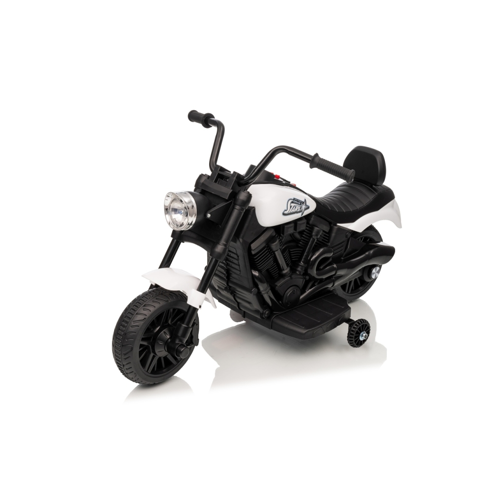Elektrinis motociklas Motor STAR, White-Elektromobiliai vaikams, Motociklai-e-vaikas