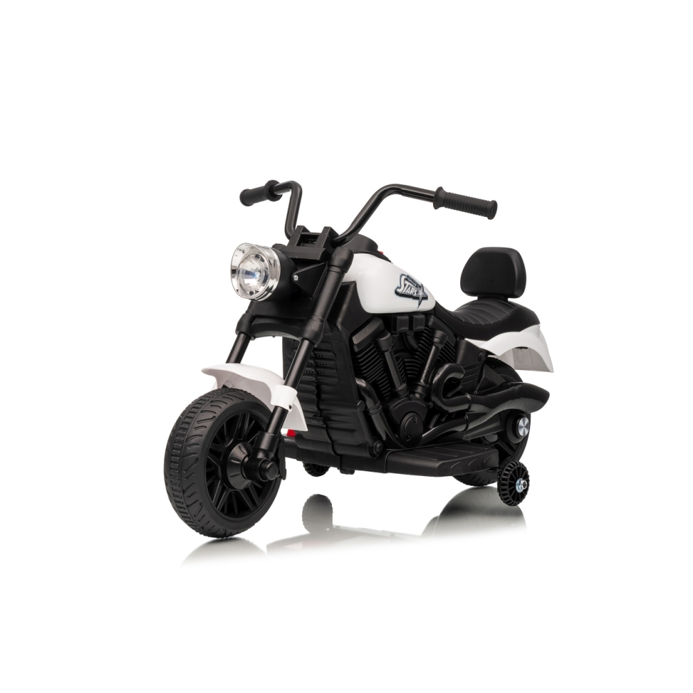 Elektrinis motociklas Motor STAR, White-Elektromobiliai vaikams, Motociklai-e-vaikas