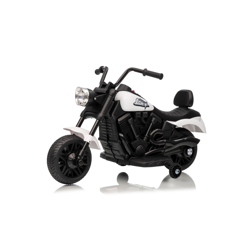 Elektrinis motociklas Motor STAR, White-Elektromobiliai vaikams, Motociklai-e-vaikas