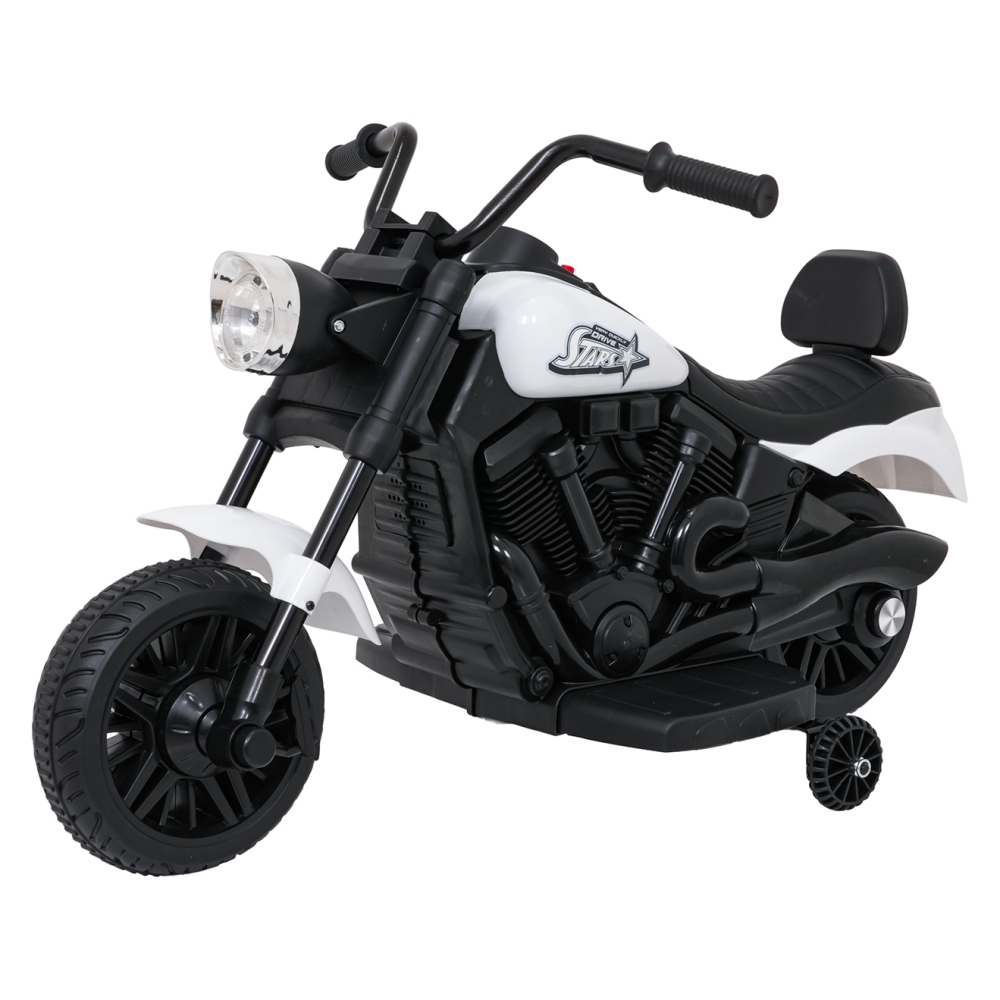 Elektrinis motociklas Motor STAR, White-Elektromobiliai vaikams, Motociklai-e-vaikas