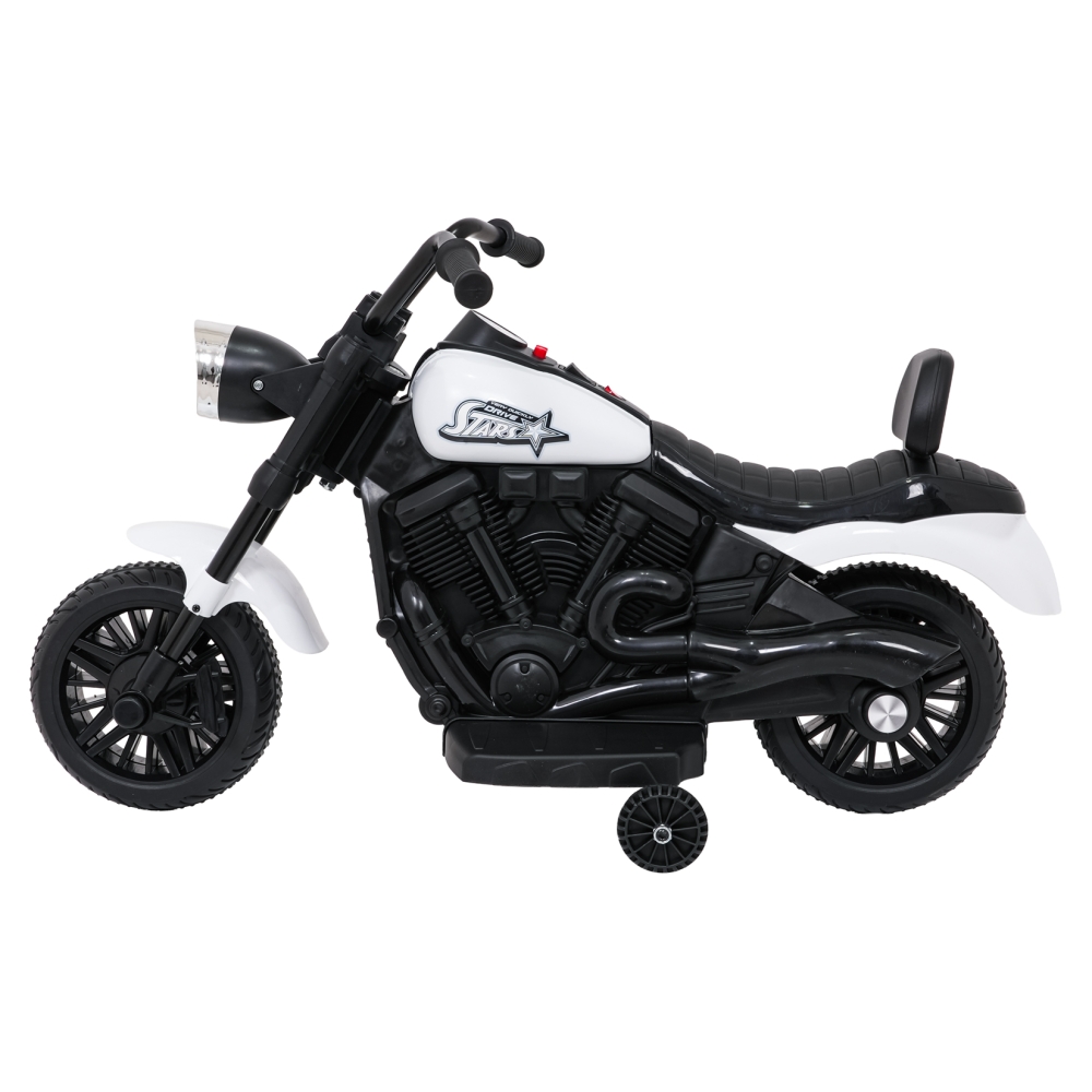 Elektrinis motociklas Motor STAR, White-Elektromobiliai vaikams, Motociklai-e-vaikas